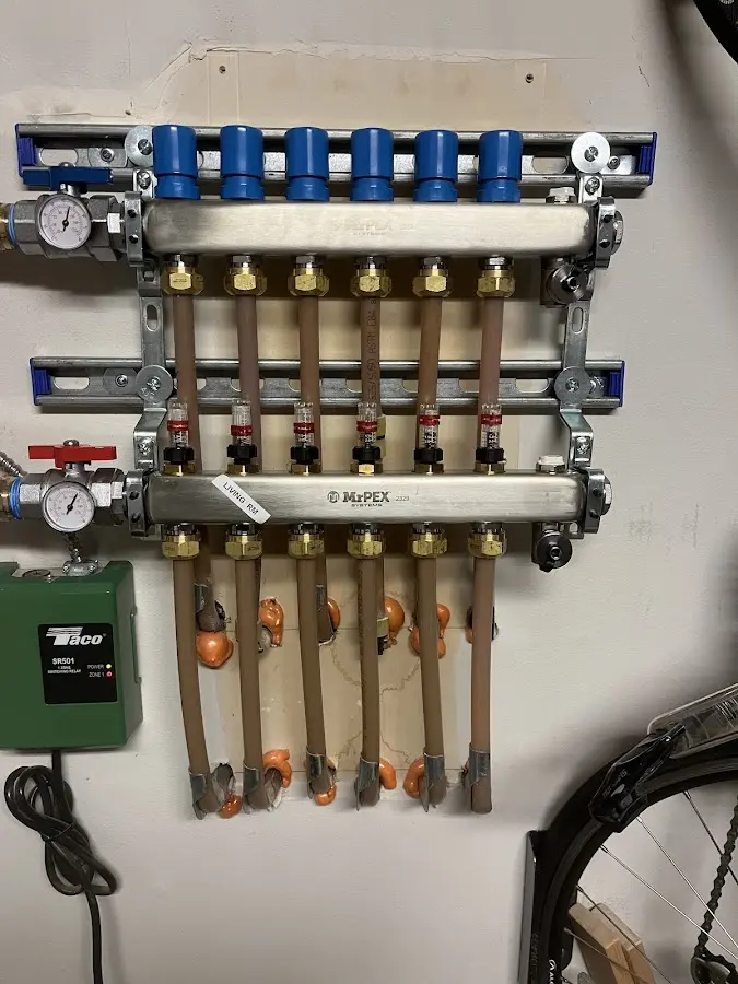 Plumber performing Gas Line Installation at a residential property in Park Forest